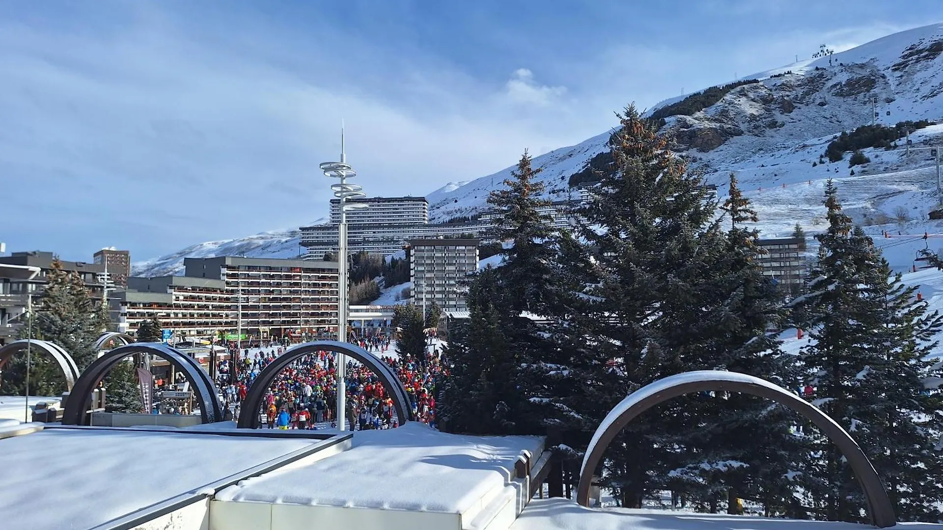 شقة Appartement Residence Chanteneige Les Menuires Centre Croisette Au Pieds Des Pistes سان-مارتن-دي-بيفيل